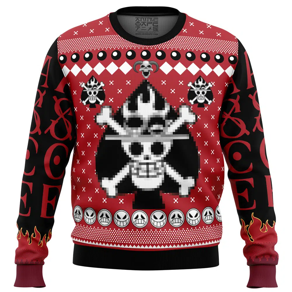 Buildercar - Portgas D. Ace One Piece Ugly Christmas Sweater