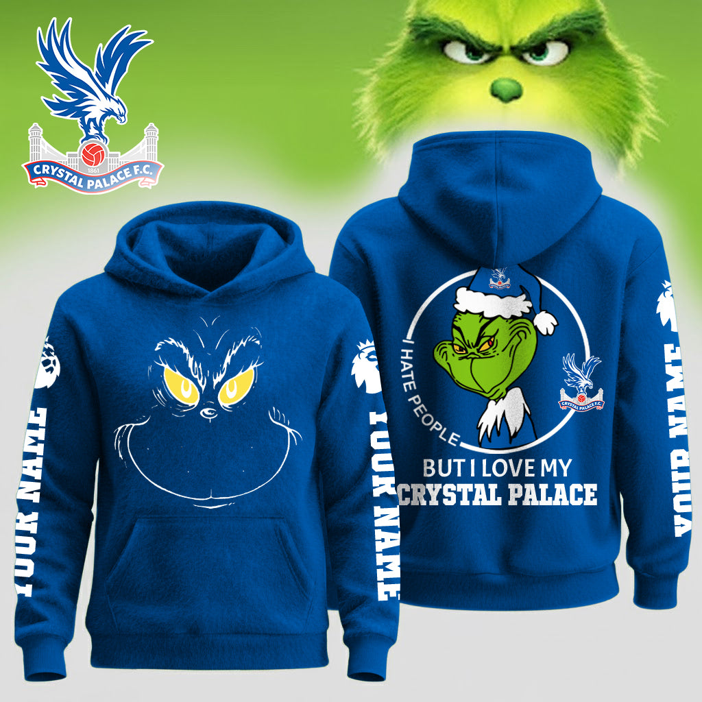 Buildercar - Premium EPL X Crystal Palace Grinch Christmas Hoodie V5 151125