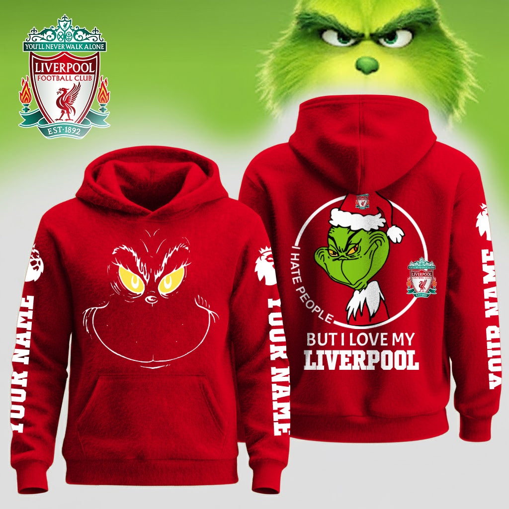Buildercar - Premium EPL X Liverpool Grinch Christmas Hoodie V5 151125