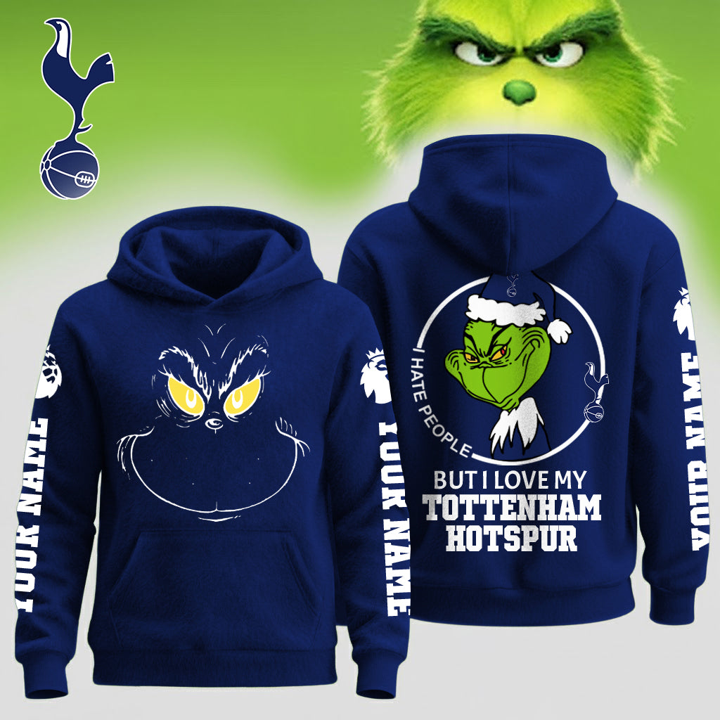 Buildercar - Premium EPL X Tottenham Hotspur Grinch Christmas Hoodie V5 151125