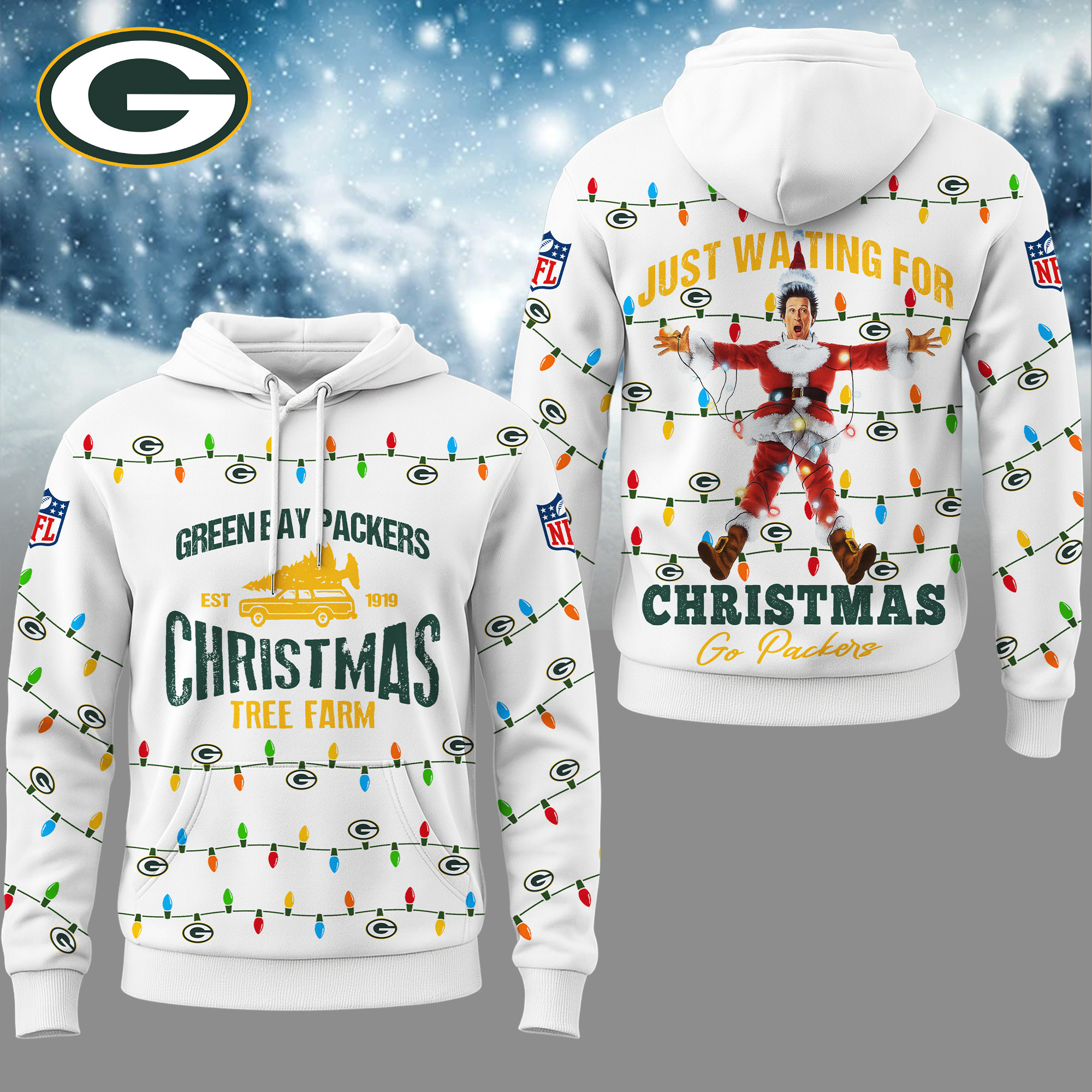 Buildercar - Premium NFL Green Bay Packers Griswold Christmas Hoodie 