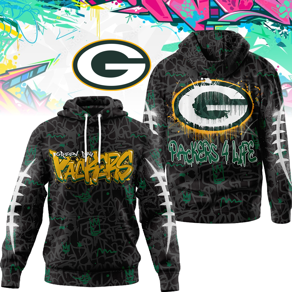 Buildercar - Premium NFL Green Bay Packers Special Graffiti Hoodie V2 TTV