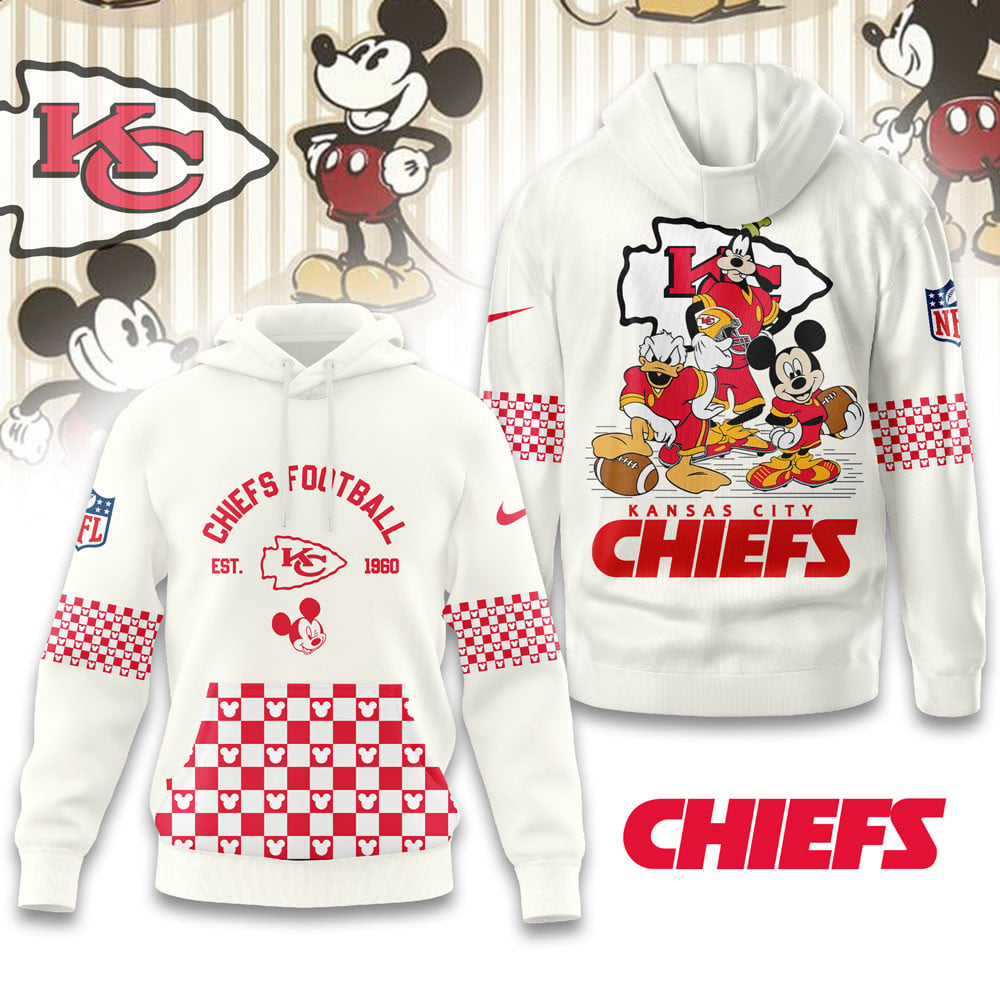 Buildercar - Premium NFL Kansas City Chiefs x Mickey Mouse Hoodie
