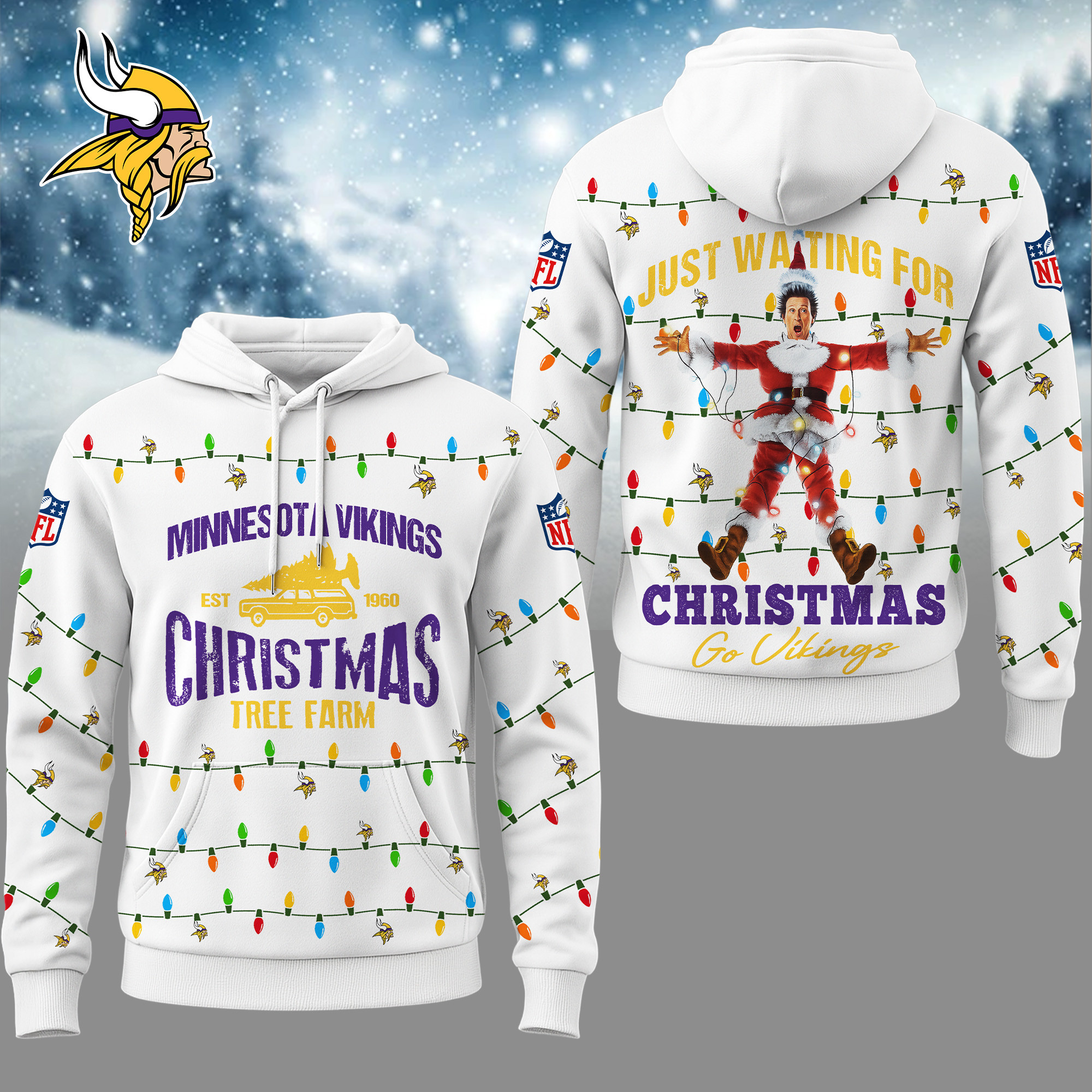 Buildercar - Premium NFL Minnesota Vikings Griswold Christmas Hoodie 