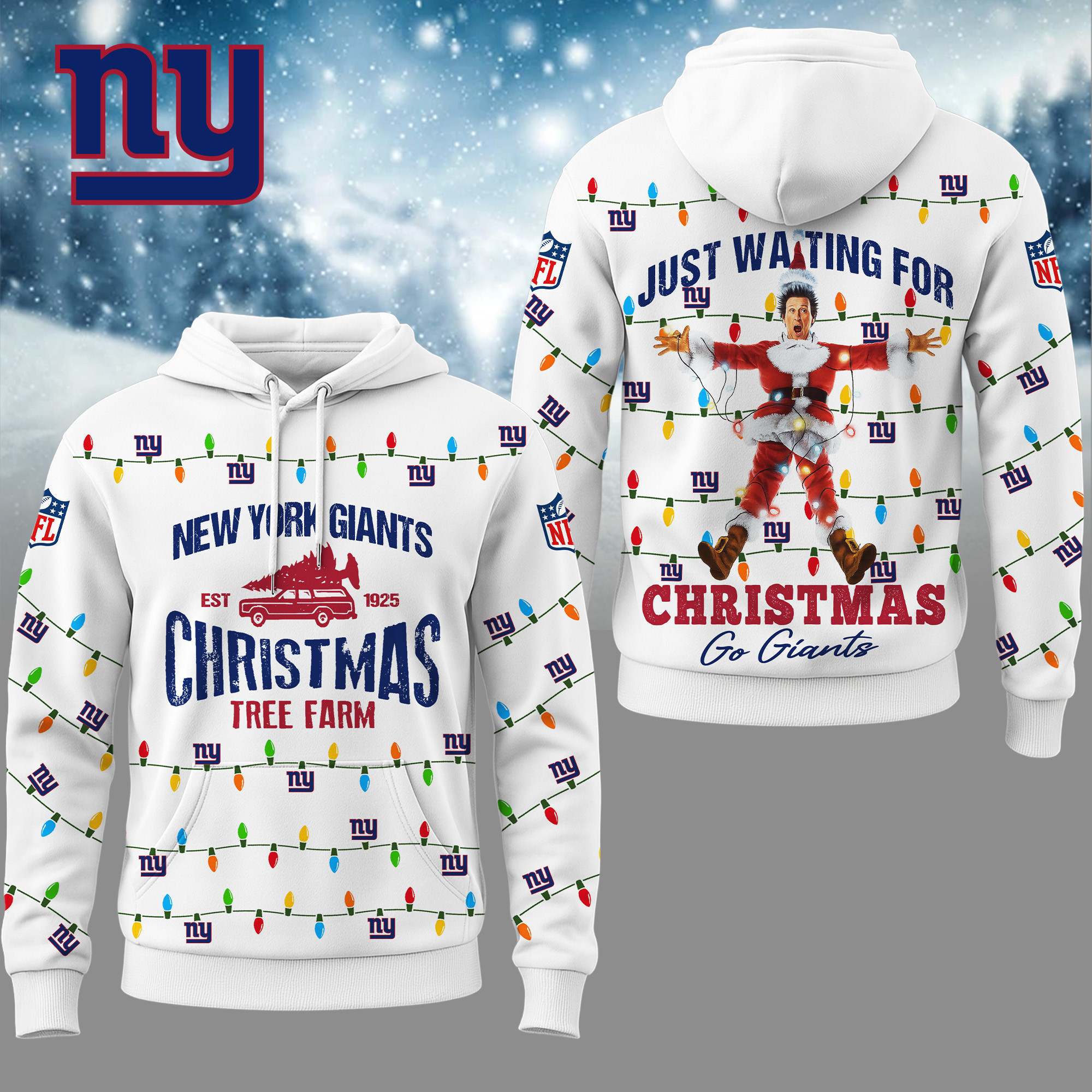 Buildercar - Premium NFL New York Giants Griswold Christmas Hoodie 