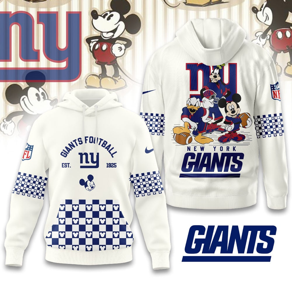 Buildercar - Premium NFL New York Giants x Mickey Mouse Hoodie 