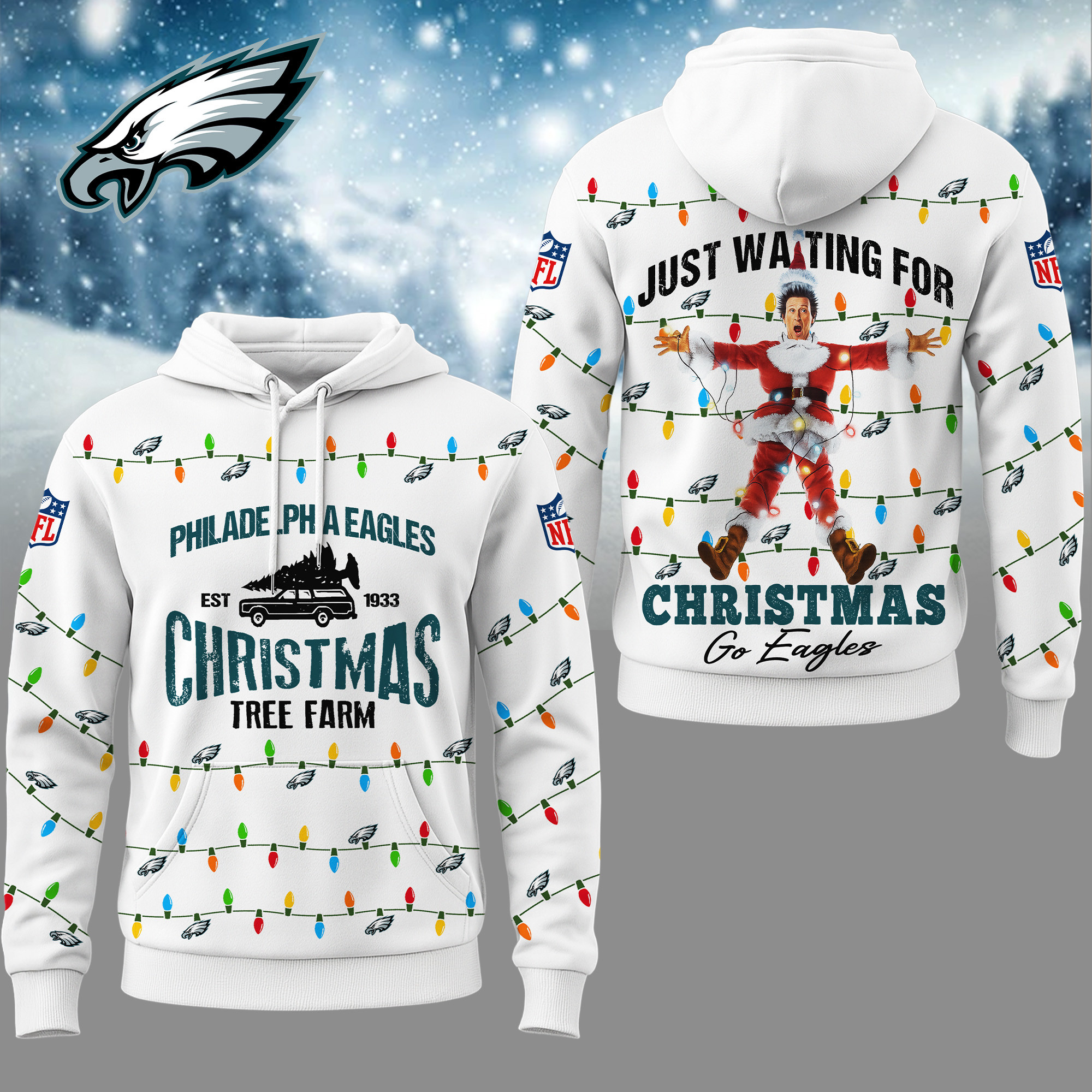 Buildercar - Premium NFL Philadelphia Eagles Griswold Christmas Hoodie 