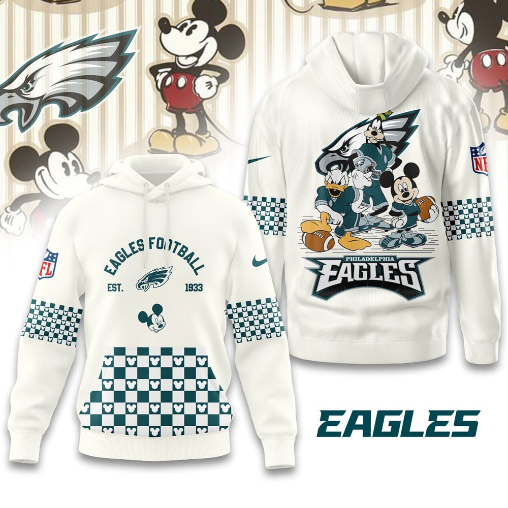 Buildercar - Premium NFL Philadelphia Eagles x Mickey Mouse Hoodie