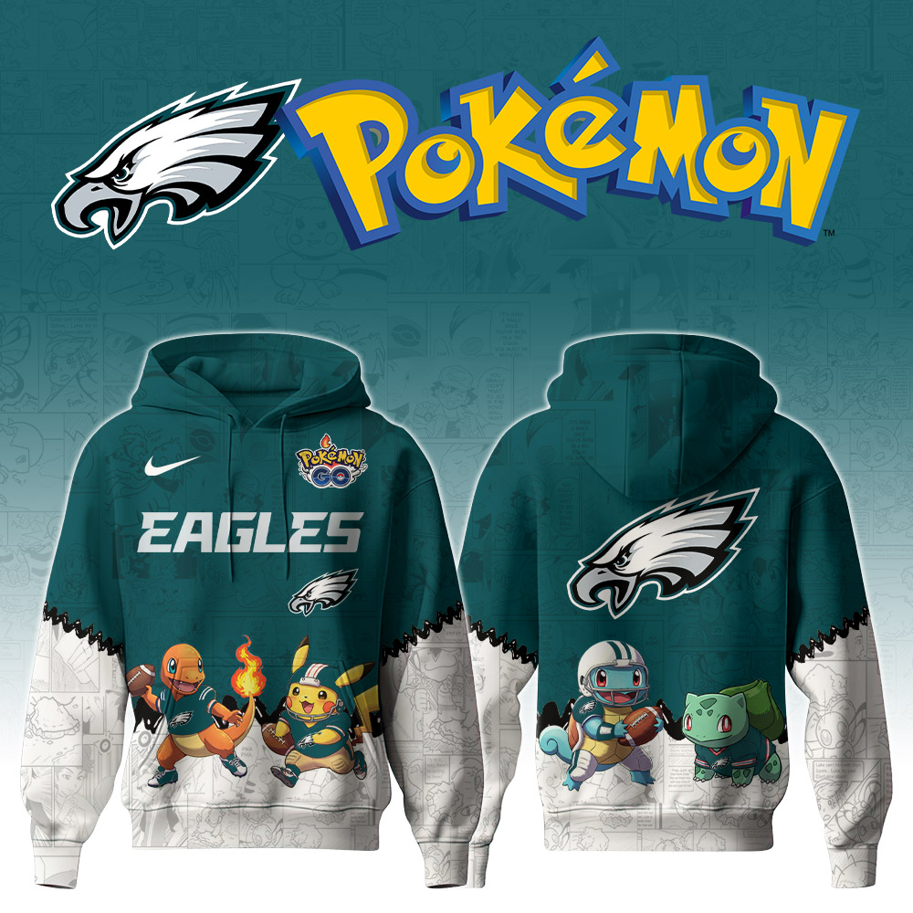 Buildercar - Premium NFL Philadelphia Eagles x Pokemon Hoodie V1