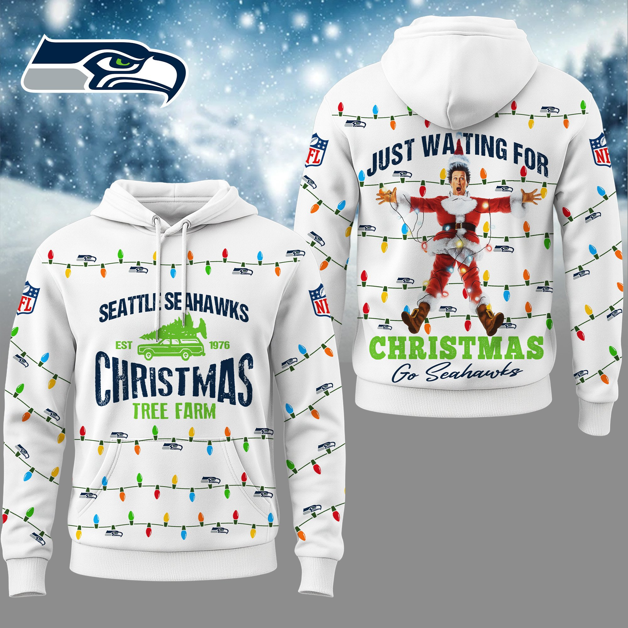 Buildercar - Premium NFL Seattle Seahawks Griswold Christmas Hoodie