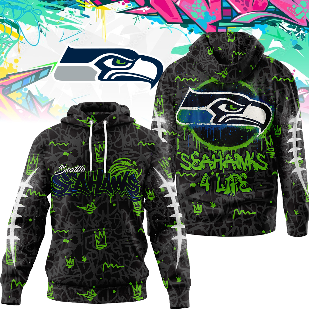 Buildercar - Premium NFL Seattle Seahawks Special Graffiti Hoodie V2 TTV