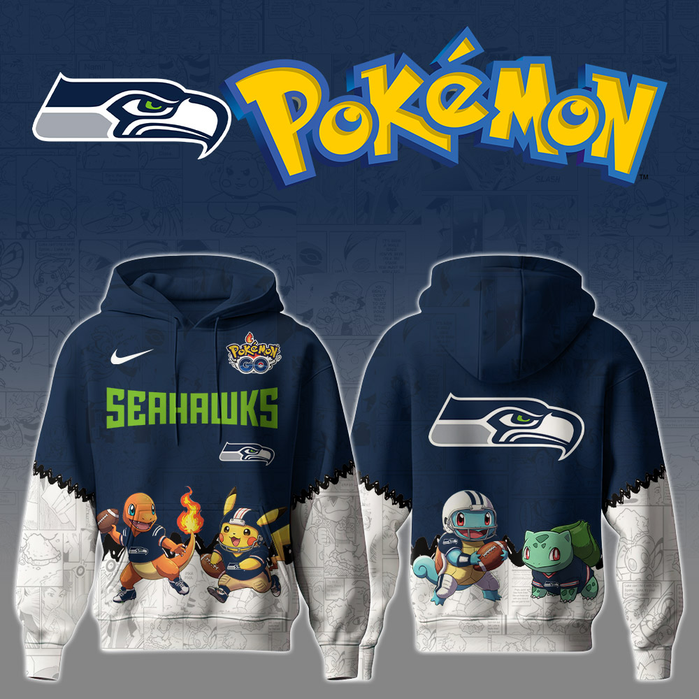 Buildercar - Premium NFL Seattle Seahawks x Pokemon Hoodie V1