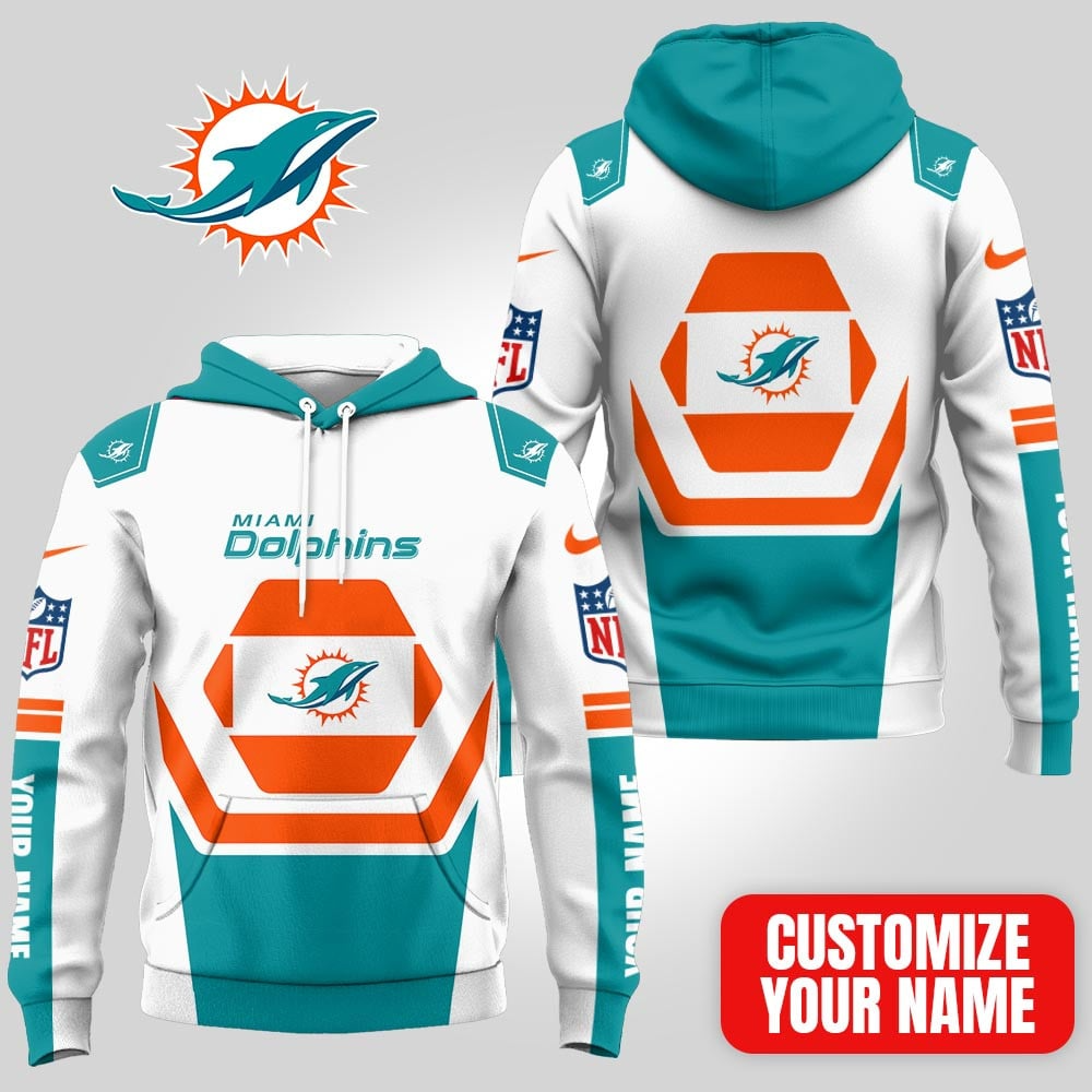 Buildercar - Premium NFL x Miami Dolphins Customizable Fan Hoodie