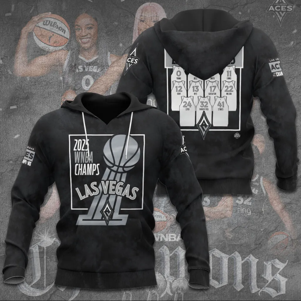Buildercar - Premium WNBA Las Vegas Aces Champions 2025 Hoodie V18