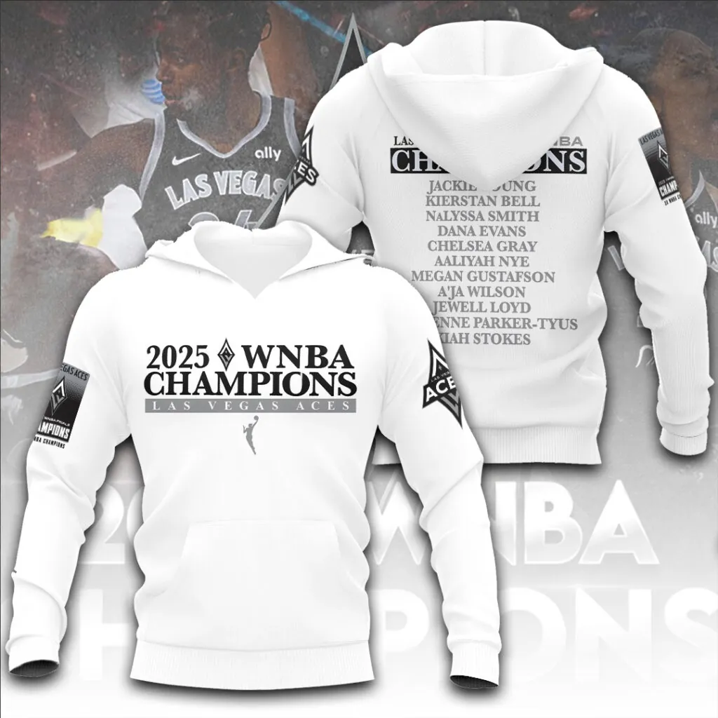 Buildercar - Premium WNBA Las Vegas Aces Champions 2025 Hoodie V19