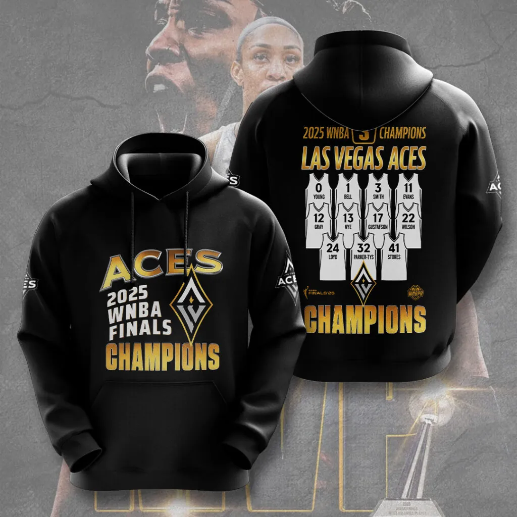 Buildercar - Premium WNBA Las Vegas Aces Champions 2025 Hoodie V2