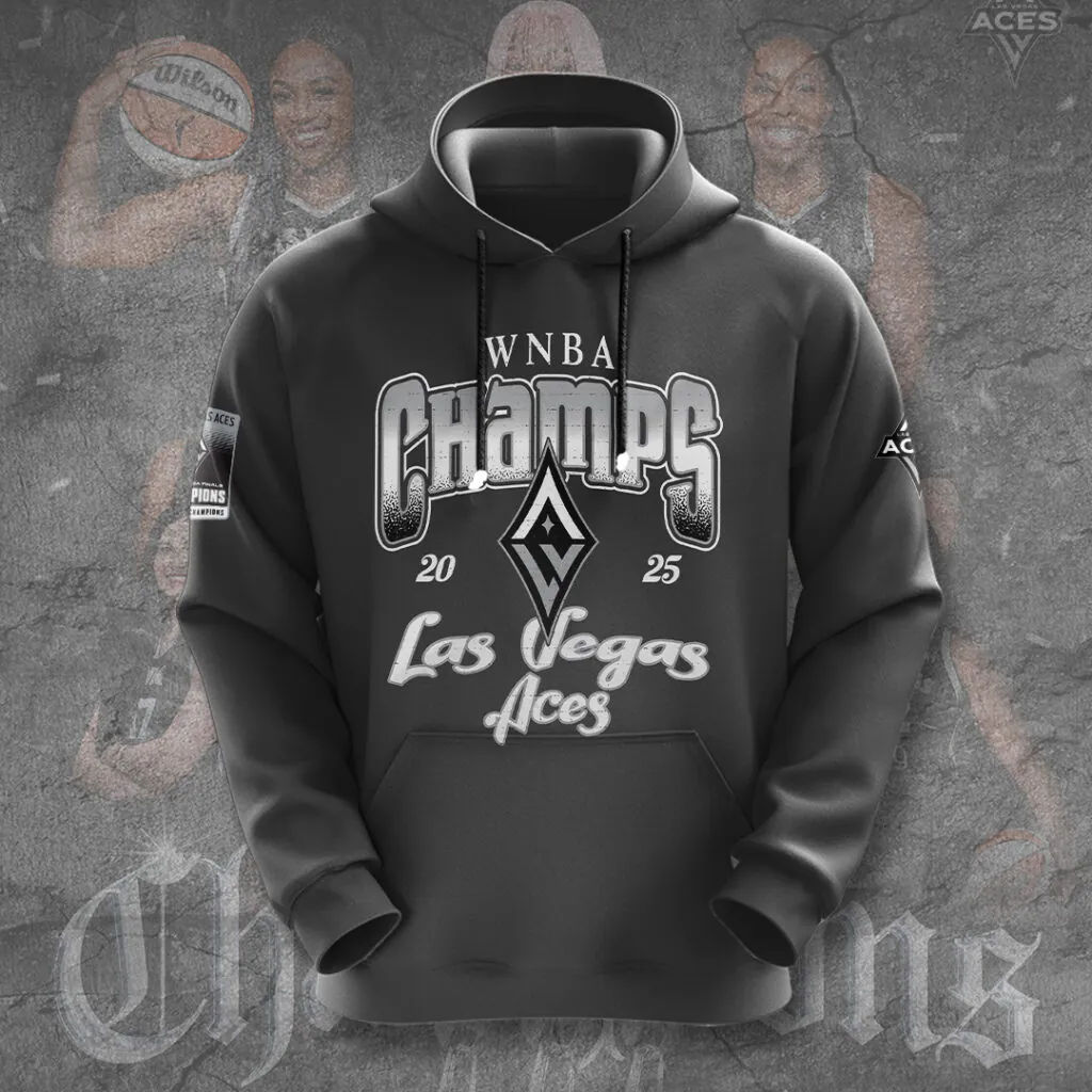 Buildercar - Premium WNBA Las Vegas Aces Champions 2025 Hoodie V7