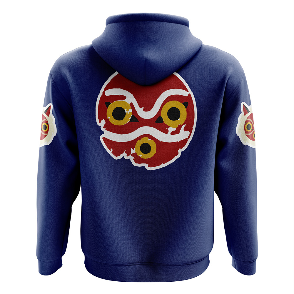 Buildercar - Princess Mononoke Studio Ghibli Zip Hoodie Jacket - Image 2