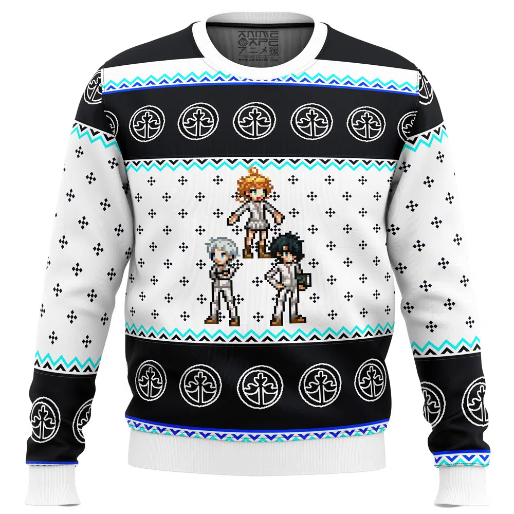 Buildercar - Promised Neverland Sprites Ugly Christmas Sweater