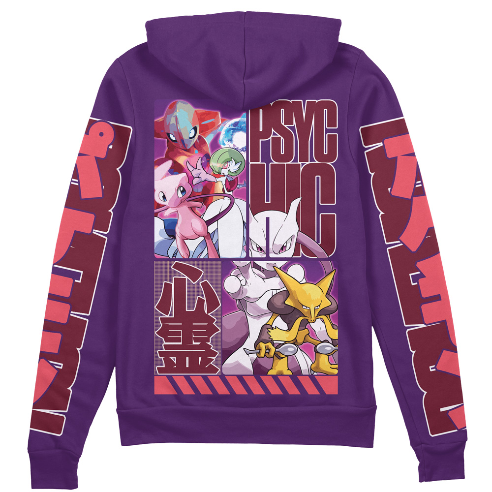 Buildercar - Psychic Type Pokemon Streetwear Zip Hoodie Jacket