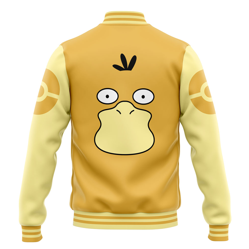 Buildercar - Psyduck Face Pokemon Varsity Jacket