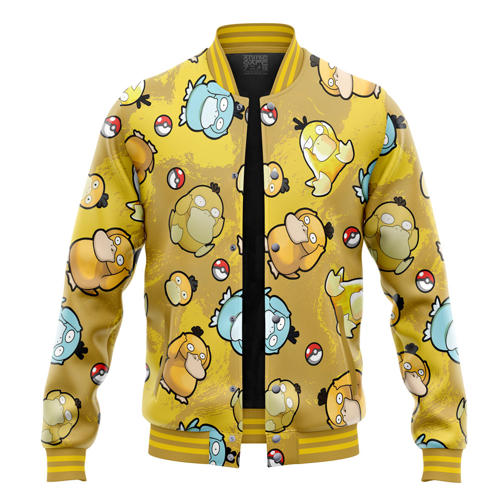 Buildercar - Psyduck Pattern Pokemon Varsity Jacket