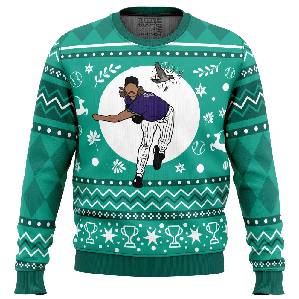Buildercar - Randy Johnson Hits The Bird Ugly Christmas Sweater