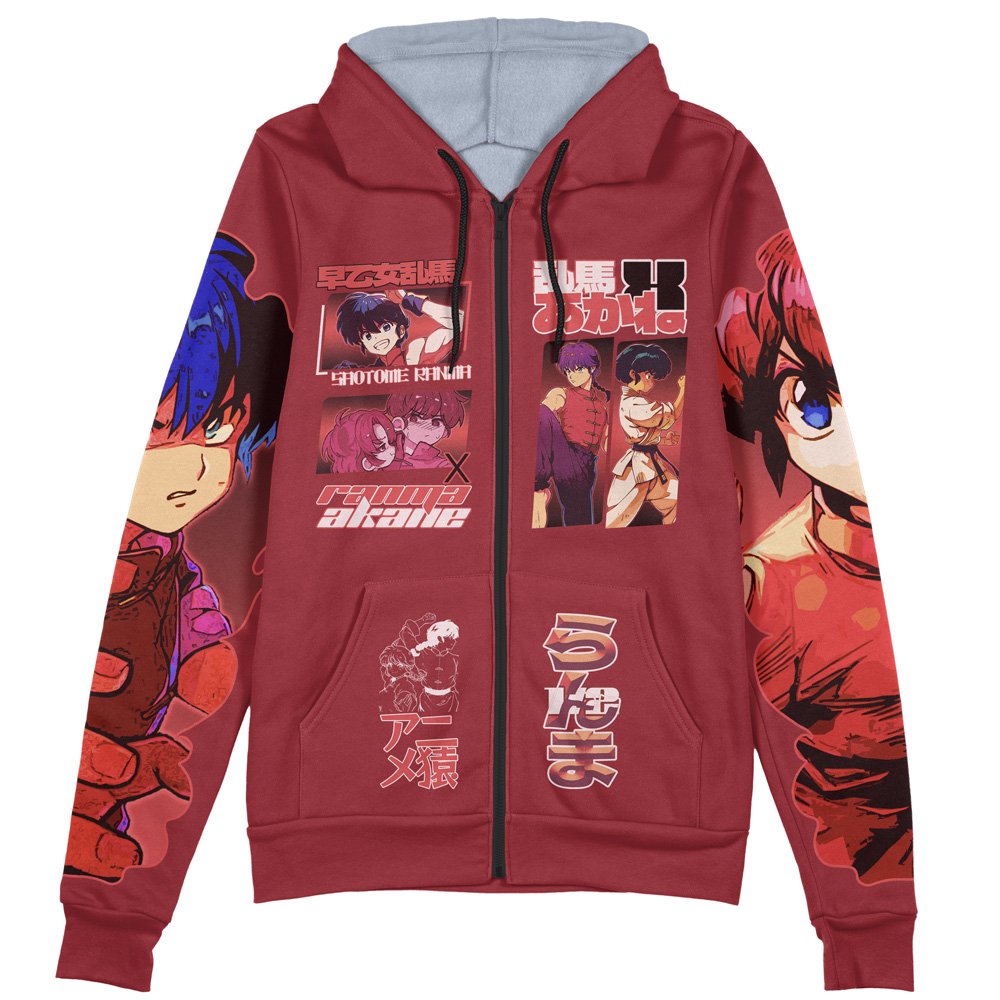 Buildercar - Ranma 1/2 Streetwear Zip Hoodie Jacket - Image 2