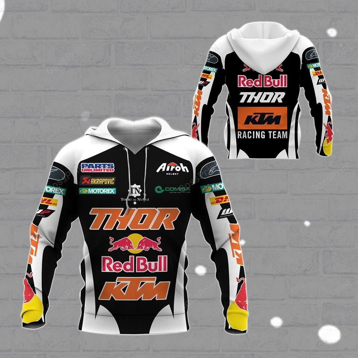 Buildercar - Red Bull Ktm Racing, Ktm Racing Team All Over Print Hoodie 46