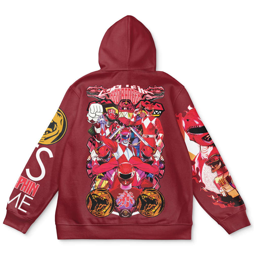 Buildercar - Red Ranger Mighty Morphin Power Rangers Streetwear Hoodie