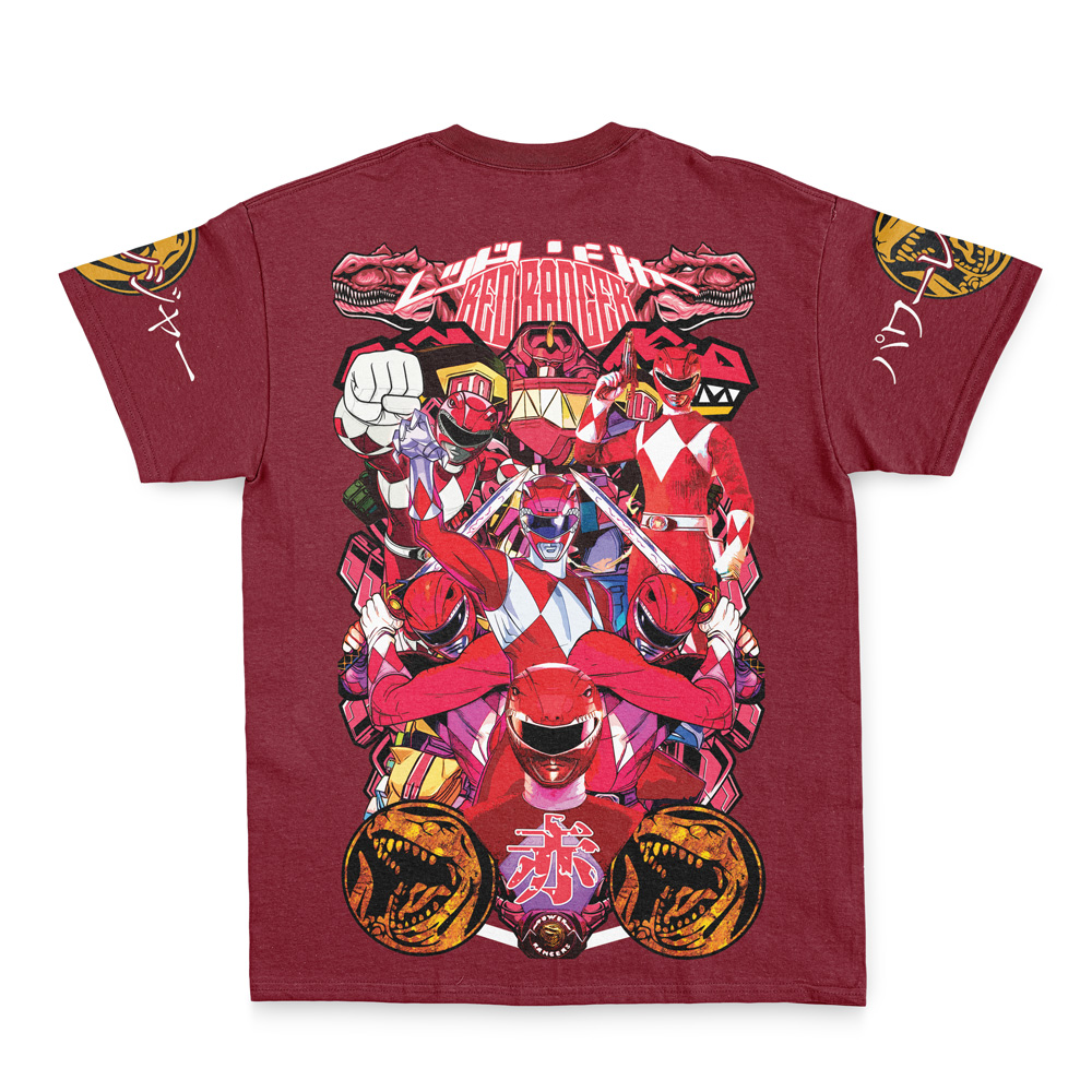 Buildercar - Red Ranger Mighty Morphin Power Rangers Streetwear T-Shirt
