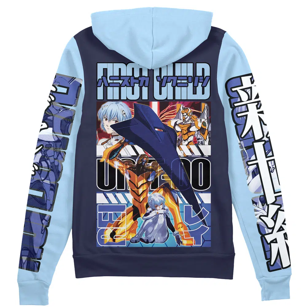 Buildercar - Rei Ayanami x Eva 00 Eva Streetwear Zip Hoodie Jacket