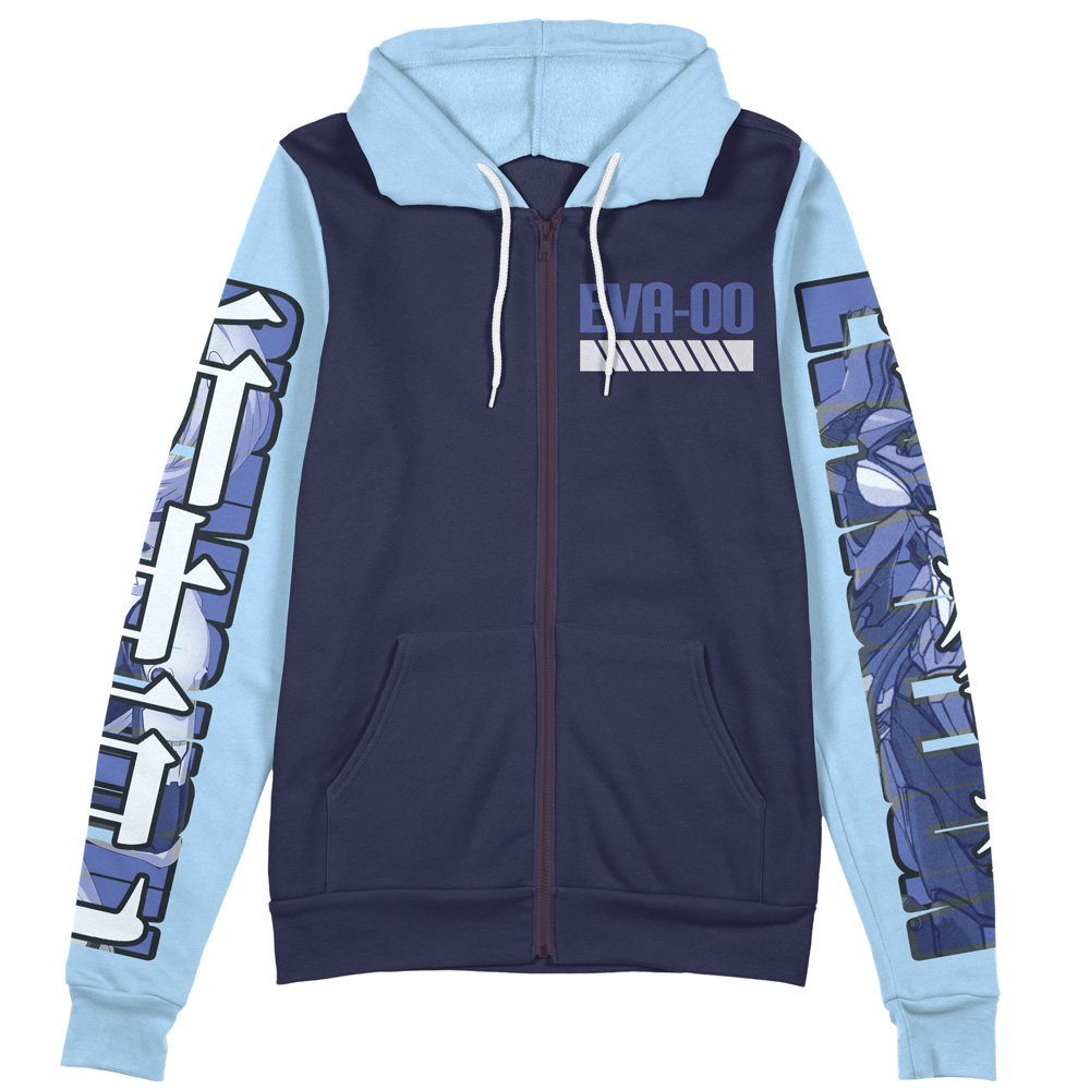 Buildercar - Rei Ayanami x Eva 00 Eva Streetwear Zip Hoodie Jacket - Image 2