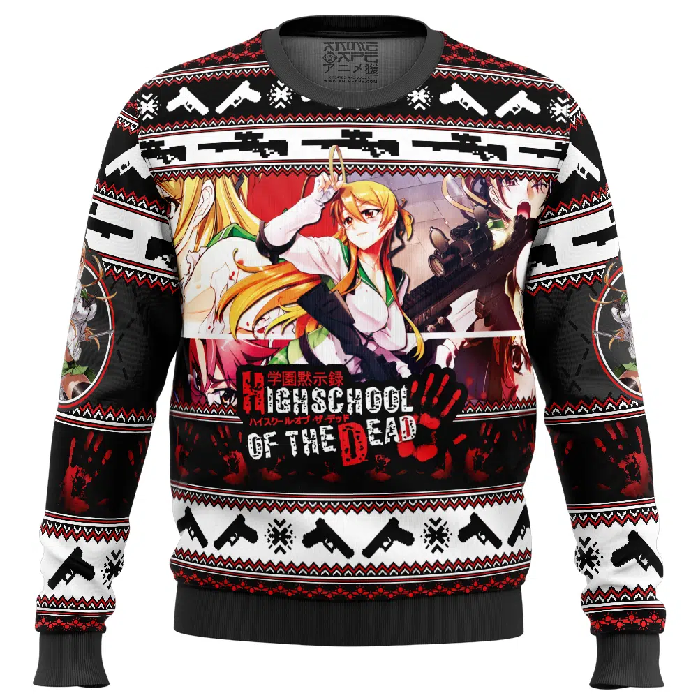 Buildercar - Rei Miyamoto Highschool Of The Dead Ugly Christmas Sweater