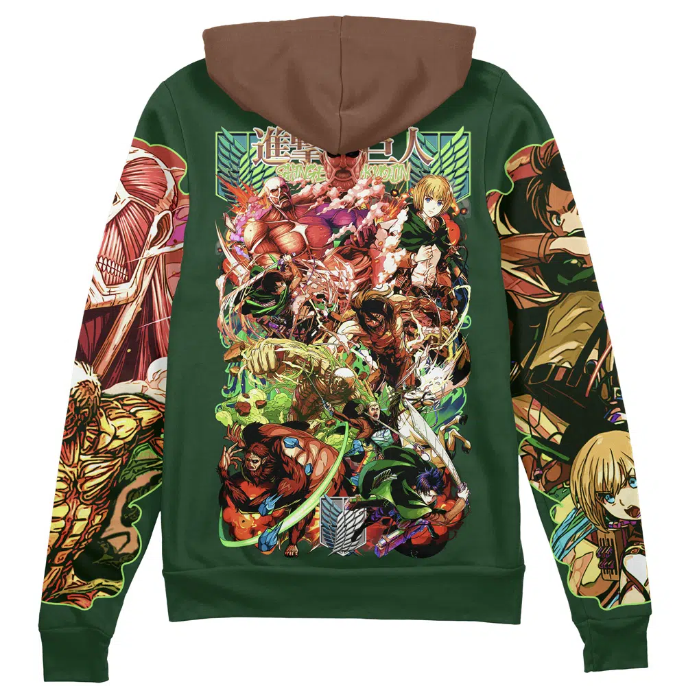 Buildercar - Return to Shiganshina Attack on Titan Streetwear Zip Hoodie Jacket
