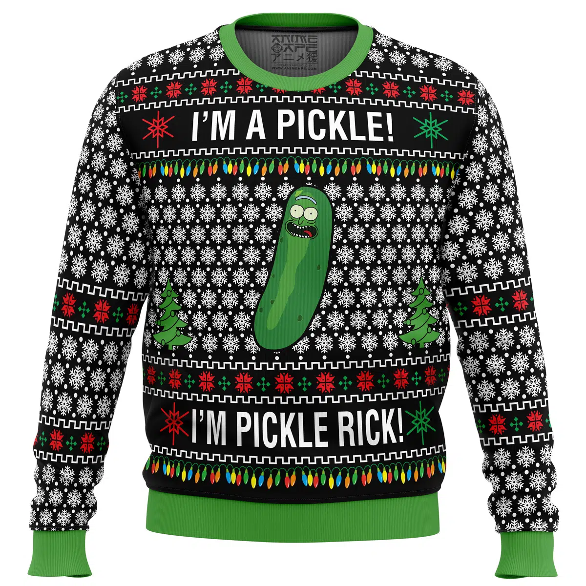 Buildercar - Rick and Morty Pickle Rick Ugly Christmas Sweater