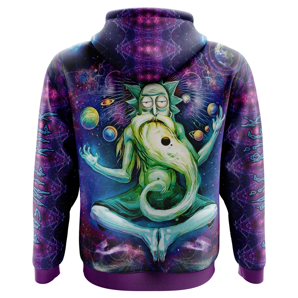 Buildercar - Rick and Morty Trippy Cosmic Rick Hoodie - Image 3