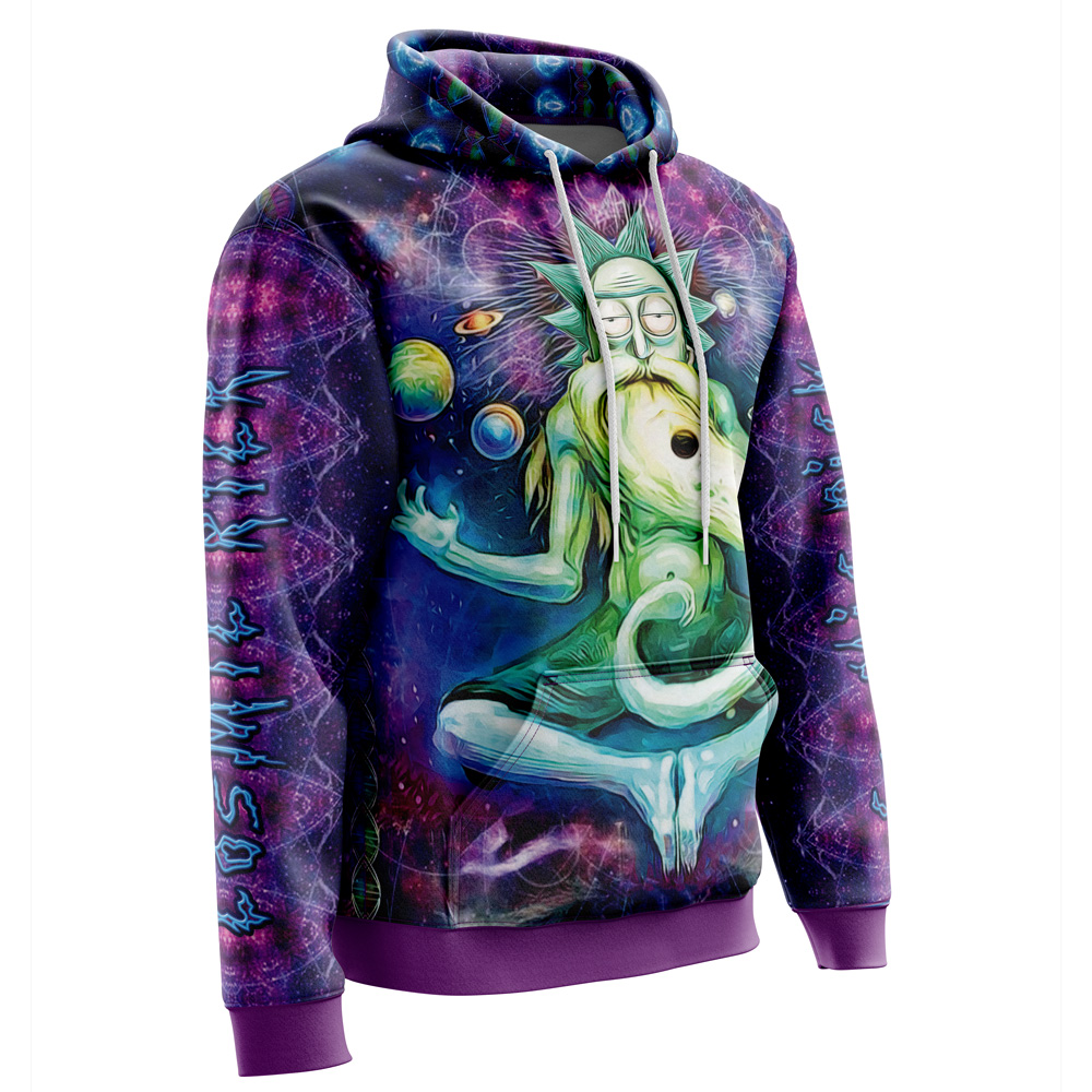 Buildercar - Rick and Morty Trippy Cosmic Rick Hoodie - Image 2