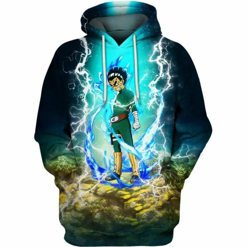Buildercar - Rock Lee Naruto Anime 3d Hoodie All Over Printed Hoodie