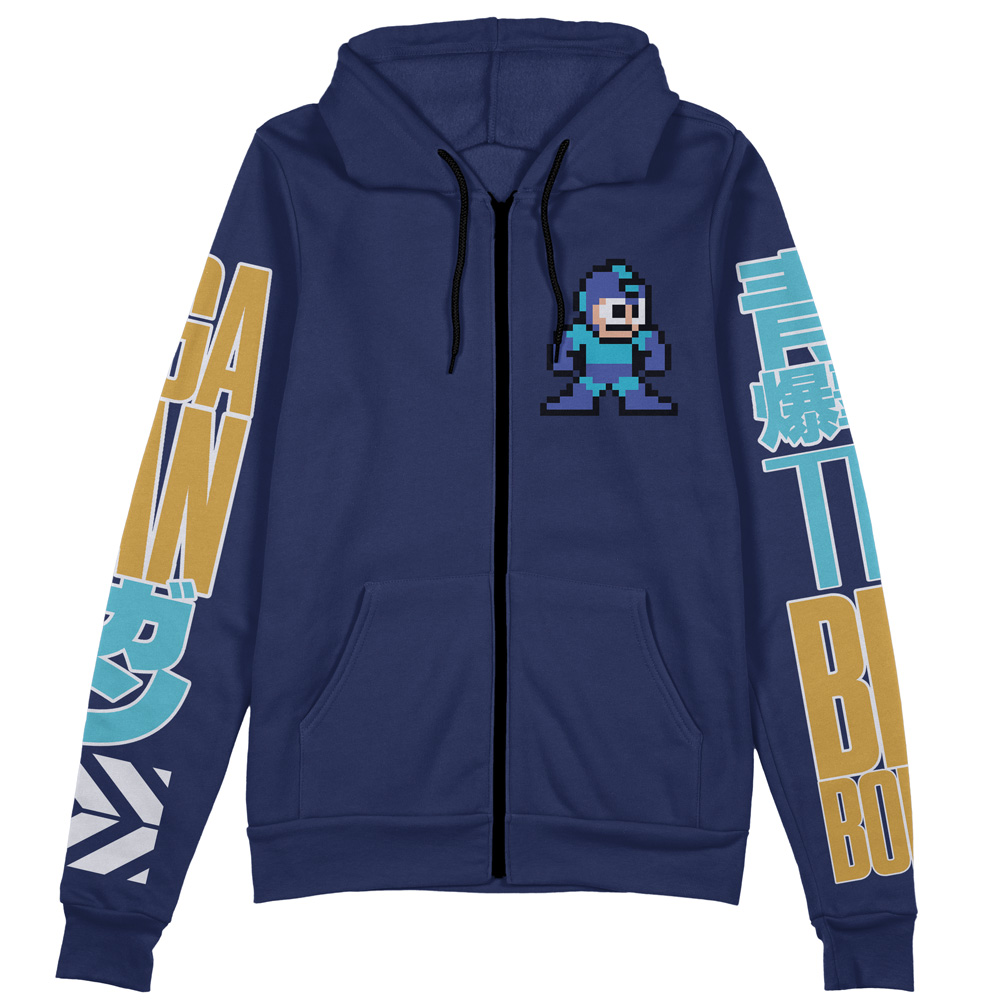 Buildercar - Rock Man Mega Man Streetwear Zip Hoodie Jacket - Image 2