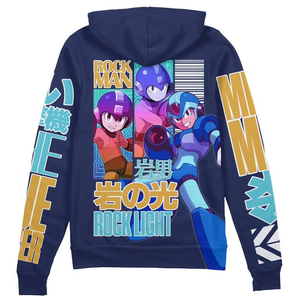 Buildercar - Rock Man Mega Man Streetwear Zip Hoodie Jacket