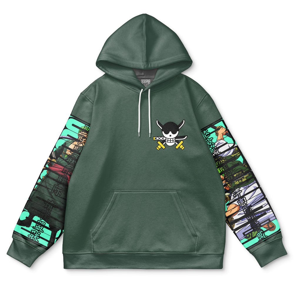 Buildercar - Roronoa Zoro One Piece Streetwear Hoodie - Image 2