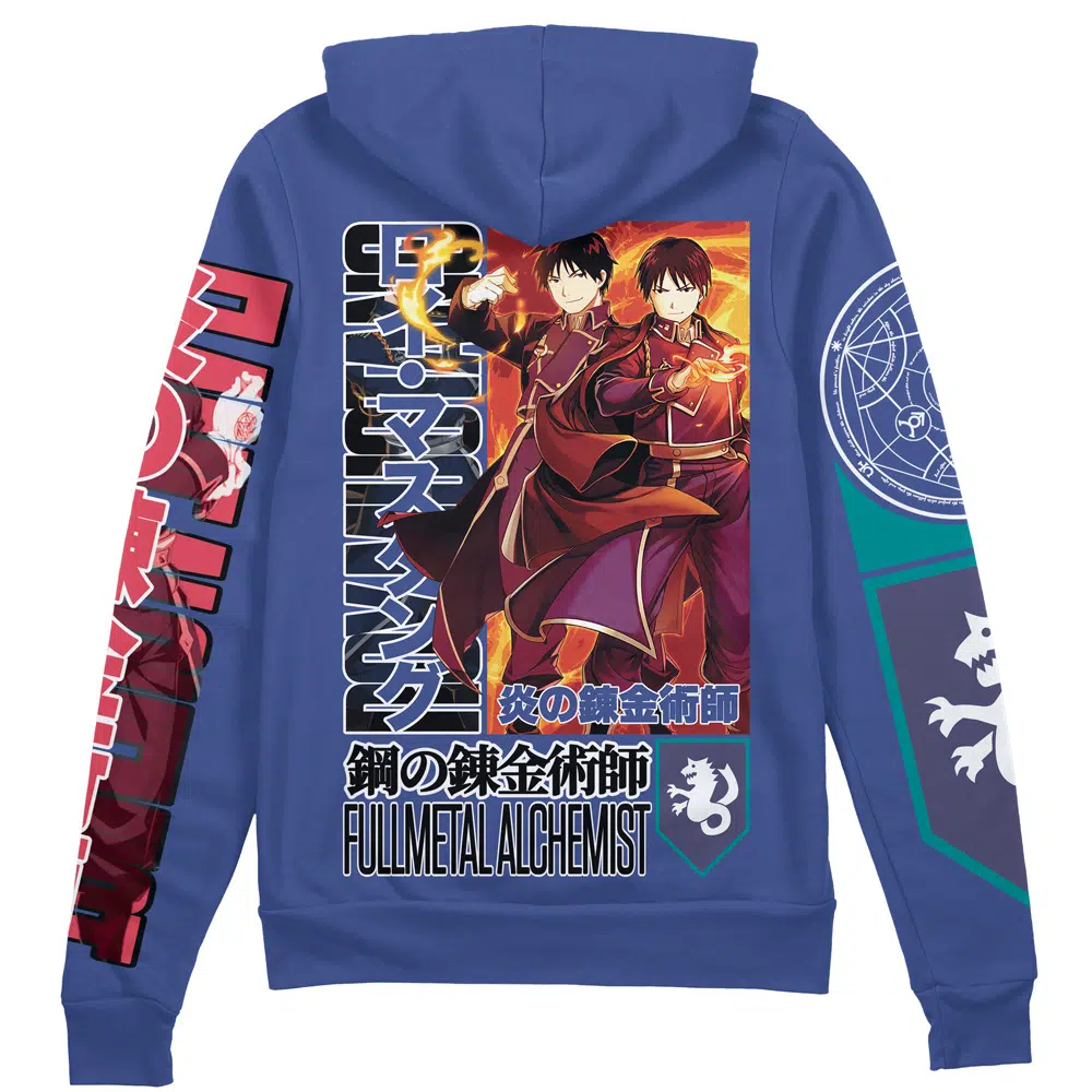 Buildercar - Roy Mustang Fullmetal Alchemist Streetwear Zip Hoodie Jacket