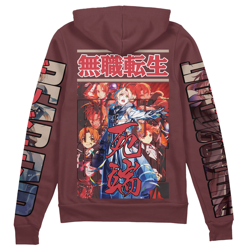 Buildercar - Rudeus Greyrat Mushoku Tensei Streetwear Zip Hoodie Jacket