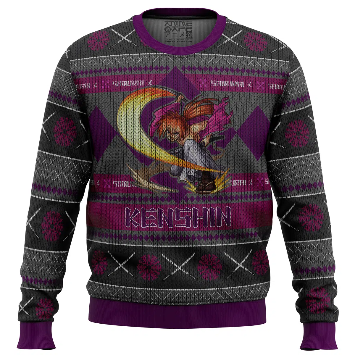 Buildercar - Rurouni Keshin Battousai Samurai X Ugly Christmas Sweater