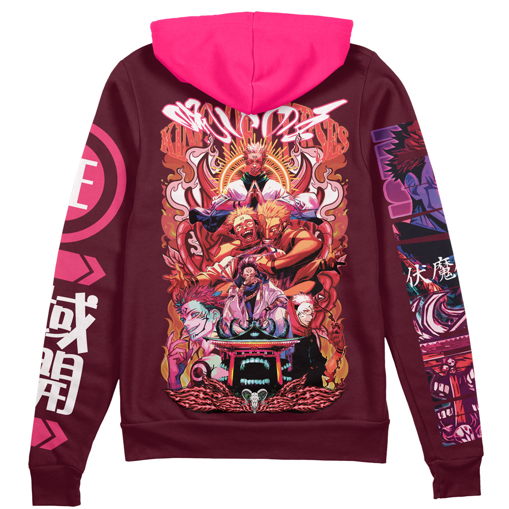 Buildercar - Ryomen Sukuna V2 Jujutsu Kaisen Streetwear Zip Hoodie Jacket