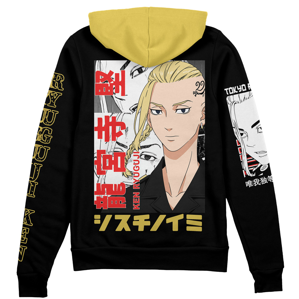 Buildercar - Ryuguji Ken Tokyo Revengers Streetwear Zip Hoodie Jacket