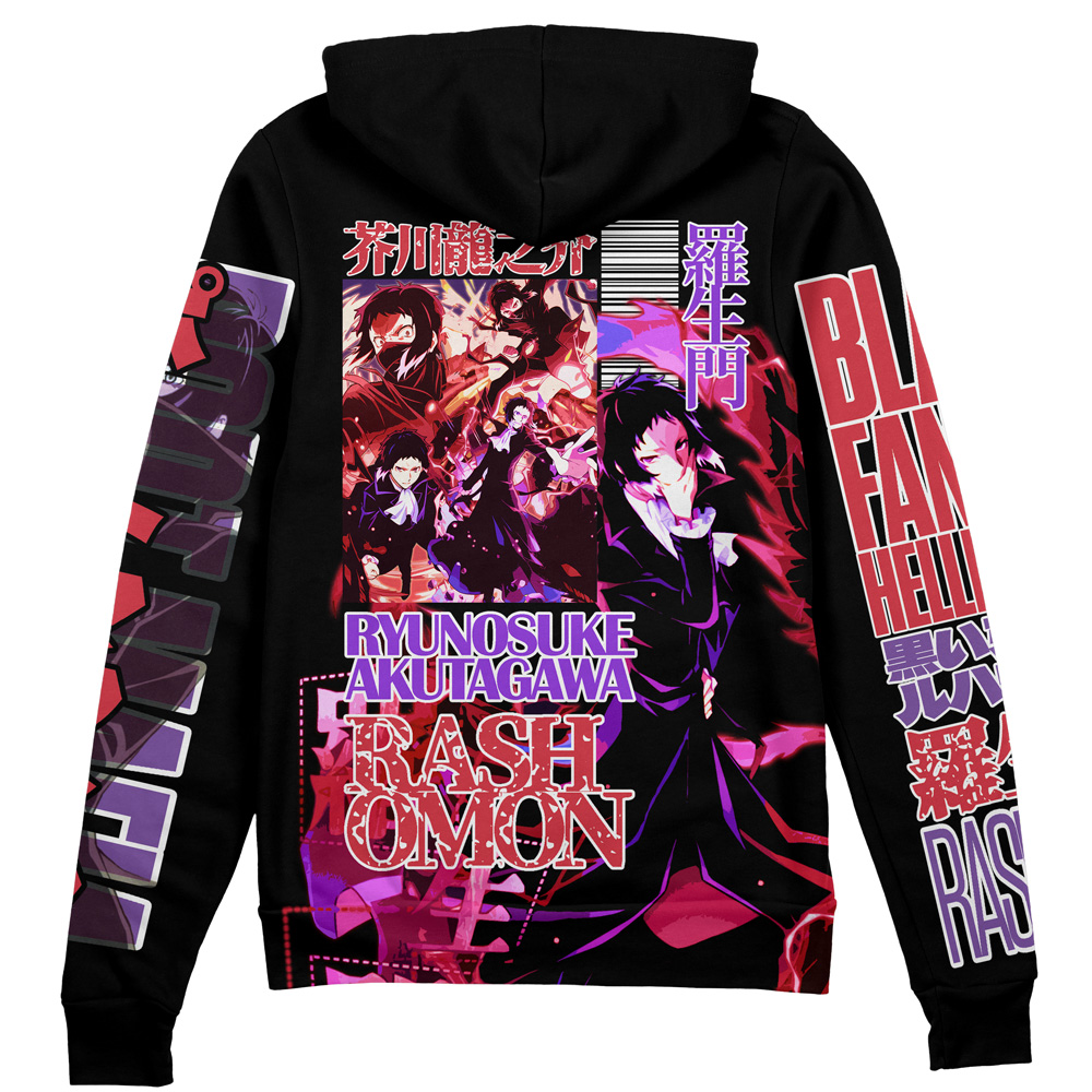 Buildercar - Ryunosuke Akutagawa Bungou Stray Dogs Streetwear Zip Hoodie Jacket