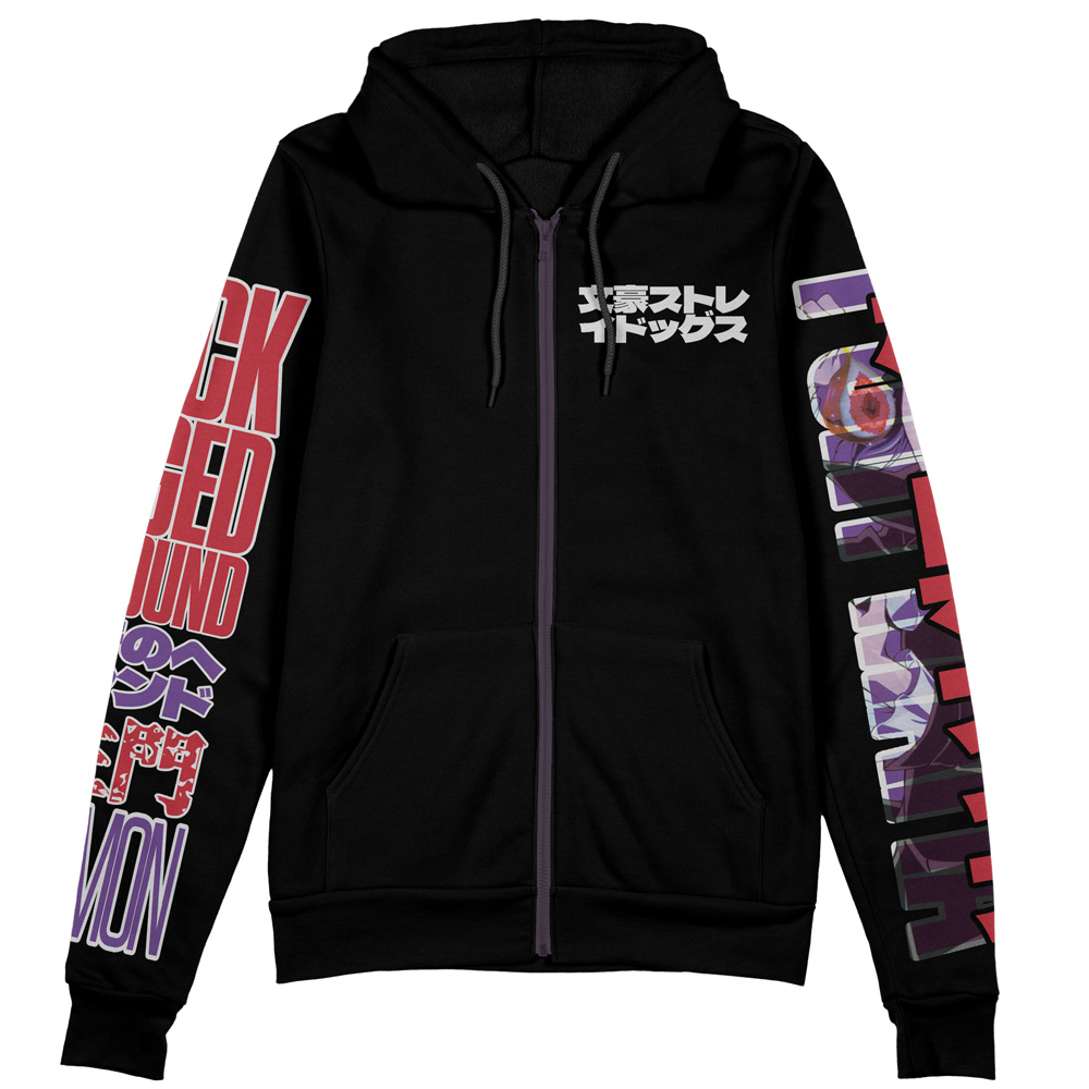 Buildercar - Ryunosuke Akutagawa Bungou Stray Dogs Streetwear Zip Hoodie Jacket - Image 2