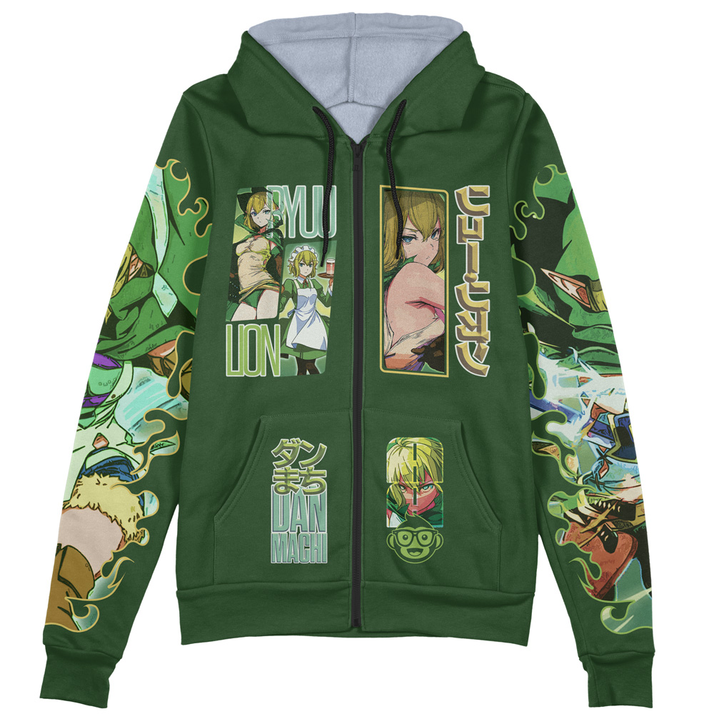 Buildercar - Ryuu Lion DanMachi Streetwear Zip Hoodie Jacket - Image 2